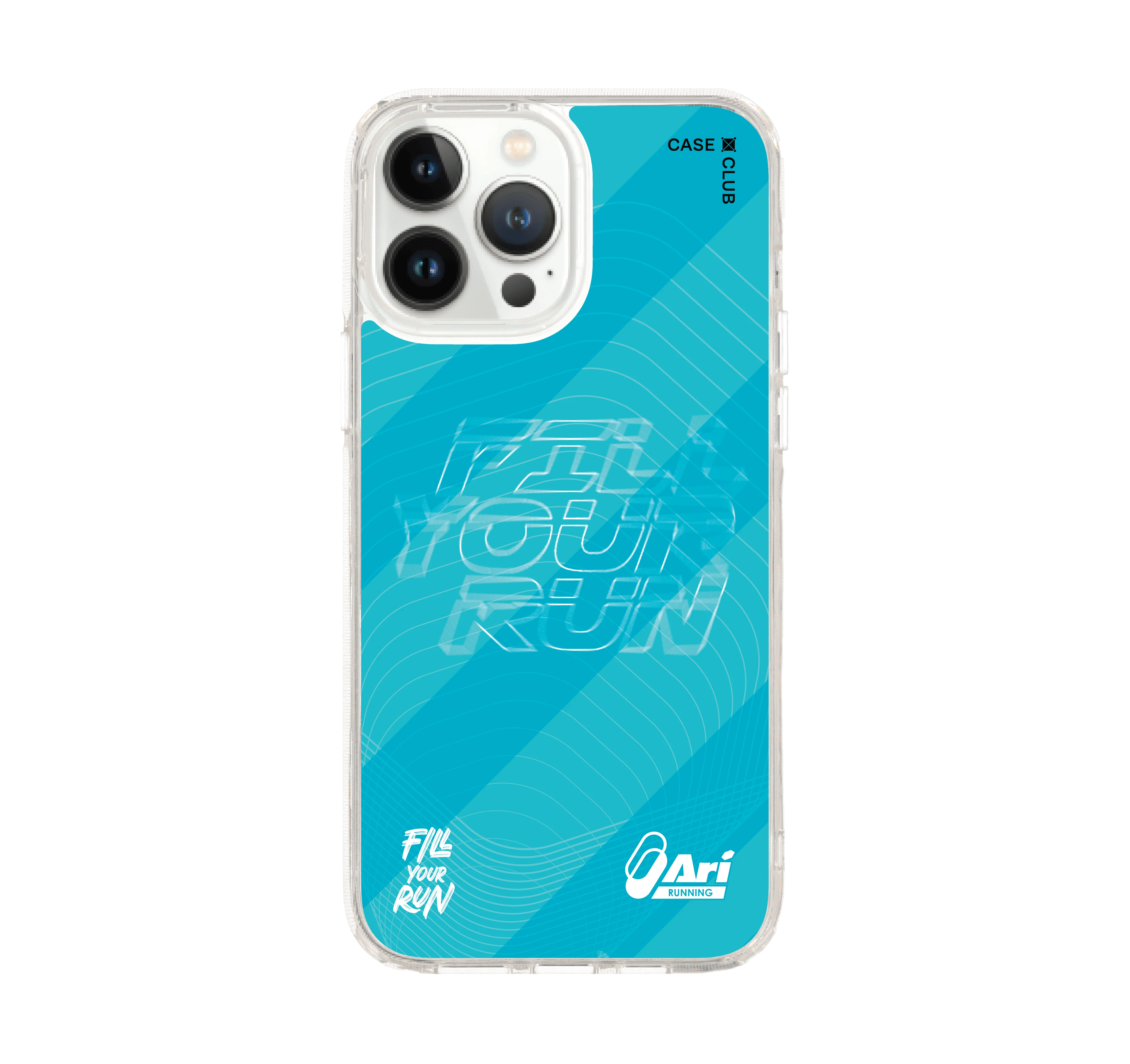 iphone 12/ 13 pro max clear case ari running